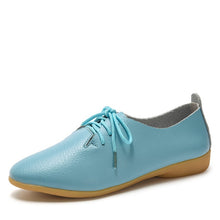 Load image into Gallery viewer, dobeyping 2018 New Women Shoes Genuine Leather Women's Shoe Lace-Up Female Flats Pointed Toe Woman Oxfords Large Size 35-44