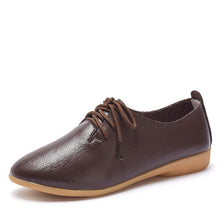 Load image into Gallery viewer, dobeyping 2018 New Women Shoes Genuine Leather Women's Shoe Lace-Up Female Flats Pointed Toe Woman Oxfords Large Size 35-44