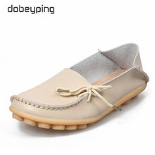 Load image into Gallery viewer, New Moccasins Women Flats 2019 Autumn Woman Loafers Genuine Leather Female Shoes Slip On Ballet Bowtie Women's Shoe Size 35-44