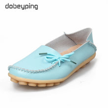 Load image into Gallery viewer, New Moccasins Women Flats 2019 Autumn Woman Loafers Genuine Leather Female Shoes Slip On Ballet Bowtie Women's Shoe Size 35-44
