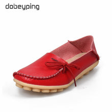 Load image into Gallery viewer, New Moccasins Women Flats 2019 Autumn Woman Loafers Genuine Leather Female Shoes Slip On Ballet Bowtie Women's Shoe Size 35-44