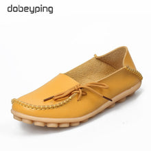 Load image into Gallery viewer, New Moccasins Women Flats 2019 Autumn Woman Loafers Genuine Leather Female Shoes Slip On Ballet Bowtie Women's Shoe Size 35-44