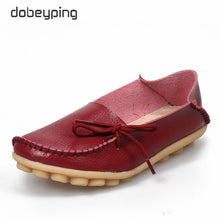 Load image into Gallery viewer, New Moccasins Women Flats 2019 Autumn Woman Loafers Genuine Leather Female Shoes Slip On Ballet Bowtie Women's Shoe Size 35-44