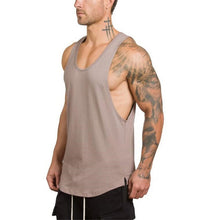 Load image into Gallery viewer, Brand gym clothing cotton singlets canotte bodybuilding stringer tank top men fitness shirt muscle guys sleeveless vest Tanktop