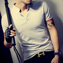 Load image into Gallery viewer, Summer Fashion Men's T Shirt Casual Patchwork Short Sleeve T Shirt Mens Clothing Trend Casual Slim Fit Hip-Hop Top Tees 5XL