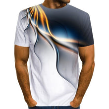 Load image into Gallery viewer, Popular Men Tshirt Short Sleeve 3D Printed Lightning T-shirt Uniquely Raindrop T-shirt Loose O-neck Summer Men’s Clothes