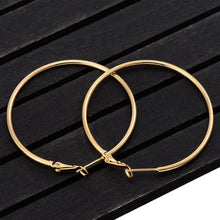 Load image into Gallery viewer, 40mm 60mm 70mm 80mm Exaggerate Big Smooth Circle Hoop Earrings Brincos Simple Party Round Loop Earrings for Women Jewelry