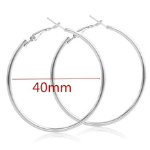 Load image into Gallery viewer, 40mm 60mm 70mm 80mm Exaggerate Big Smooth Circle Hoop Earrings Brincos Simple Party Round Loop Earrings for Women Jewelry