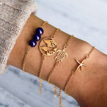 Load image into Gallery viewer, Juego de pulseras Bohemias de 30 estilos para mujeres Shell Star mapa lotus piña corazón Piedra Natural cadenas brazalete Boho joyería