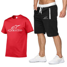 Load image into Gallery viewer, 2020 Fashion t-shirt Shorts Set Men Summer 2pc Tracksuit+Shorts Sets Beach Mens Casual Tee Shirts Set Sportswears