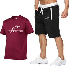 Load image into Gallery viewer, 2020 Fashion t-shirt Shorts Set Men Summer 2pc Tracksuit+Shorts Sets Beach Mens Casual Tee Shirts Set Sportswears