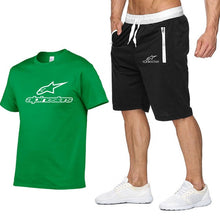 Load image into Gallery viewer, 2020 Fashion t-shirt Shorts Set Men Summer 2pc Tracksuit+Shorts Sets Beach Mens Casual Tee Shirts Set Sportswears