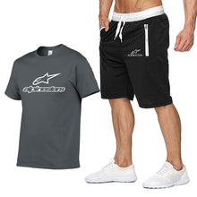 Load image into Gallery viewer, 2020 Fashion t-shirt Shorts Set Men Summer 2pc Tracksuit+Shorts Sets Beach Mens Casual Tee Shirts Set Sportswears