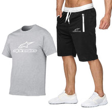 Load image into Gallery viewer, 2020 Fashion t-shirt Shorts Set Men Summer 2pc Tracksuit+Shorts Sets Beach Mens Casual Tee Shirts Set Sportswears