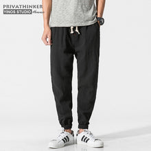 Load image into Gallery viewer, Privathinker Cotton Linen Casual Harem Pants Men Joggers Man Summer Trousers Male Chinese Style Baggy Pants 2020 Harajuku Clothe