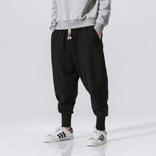 Load image into Gallery viewer, Sincism Store Men Harem Pants Japanese Casual Cotton Linen Trouser Man Jogger Pants Chinese Baggy Pants