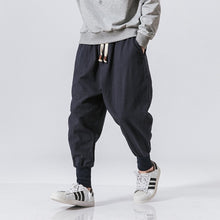 Load image into Gallery viewer, Sincism Store Men Harem Pants Japanese Casual Cotton Linen Trouser Man Jogger Pants Chinese Baggy Pants