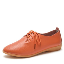 Load image into Gallery viewer, dobeyping 2018 New Women Shoes Genuine Leather Women&#39;s Shoe Lace-Up Female Flats Pointed Toe Woman Oxfords Large Size 35-44
