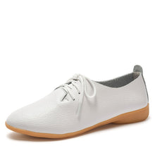Load image into Gallery viewer, dobeyping 2018 New Women Shoes Genuine Leather Women&#39;s Shoe Lace-Up Female Flats Pointed Toe Woman Oxfords Large Size 35-44
