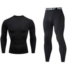 Load image into Gallery viewer, Men&#39;s full suit tracksuit Compressed clothes Sport Wear For Men Run Base layer set  Gym Jogging Suit Fitness Tights leggings 4XL
