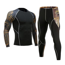 Load image into Gallery viewer, Men&#39;s full suit tracksuit Compressed clothes Sport Wear For Men Run Base layer set  Gym Jogging Suit Fitness Tights leggings 4XL
