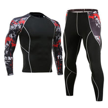 Load image into Gallery viewer, Men&#39;s full suit tracksuit Compressed clothes Sport Wear For Men Run Base layer set  Gym Jogging Suit Fitness Tights leggings 4XL
