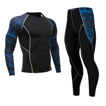 Load image into Gallery viewer, Men&#39;s full suit tracksuit Compressed clothes Sport Wear For Men Run Base layer set  Gym Jogging Suit Fitness Tights leggings 4XL

