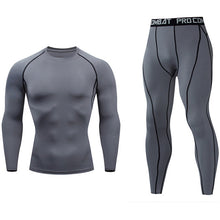 Load image into Gallery viewer, Men&#39;s full suit tracksuit Compressed clothes Sport Wear For Men Run Base layer set  Gym Jogging Suit Fitness Tights leggings 4XL
