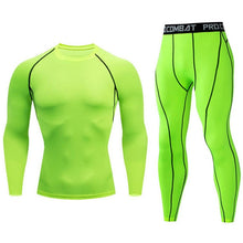 Load image into Gallery viewer, Men&#39;s full suit tracksuit Compressed clothes Sport Wear For Men Run Base layer set  Gym Jogging Suit Fitness Tights leggings 4XL
