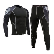 Load image into Gallery viewer, Men&#39;s full suit tracksuit Compressed clothes Sport Wear For Men Run Base layer set  Gym Jogging Suit Fitness Tights leggings 4XL
