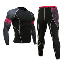 Load image into Gallery viewer, Men&#39;s full suit tracksuit Compressed clothes Sport Wear For Men Run Base layer set  Gym Jogging Suit Fitness Tights leggings 4XL
