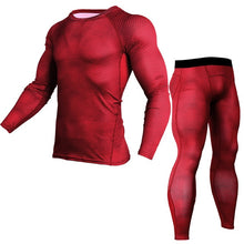 Load image into Gallery viewer, Men&#39;s full suit tracksuit Compressed clothes Sport Wear For Men Run Base layer set  Gym Jogging Suit Fitness Tights leggings 4XL
