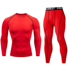 Load image into Gallery viewer, Men&#39;s full suit tracksuit Compressed clothes Sport Wear For Men Run Base layer set  Gym Jogging Suit Fitness Tights leggings 4XL
