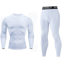 Load image into Gallery viewer, Men&#39;s full suit tracksuit Compressed clothes Sport Wear For Men Run Base layer set  Gym Jogging Suit Fitness Tights leggings 4XL
