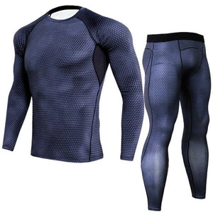 Men's full suit tracksuit Compressed clothes Sport Wear For Men Run Base layer set  Gym Jogging Suit Fitness Tights leggings 4XL
