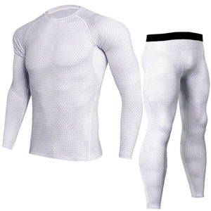 Men's full suit tracksuit Compressed clothes Sport Wear For Men Run Base layer set  Gym Jogging Suit Fitness Tights leggings 4XL