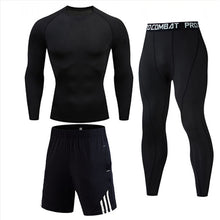 Load image into Gallery viewer, Men&#39;s full suit tracksuit Compressed clothes Sport Wear For Men Run Base layer set  Gym Jogging Suit Fitness Tights leggings 4XL
