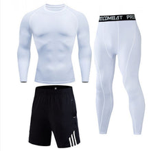 Load image into Gallery viewer, Men&#39;s full suit tracksuit Compressed clothes Sport Wear For Men Run Base layer set  Gym Jogging Suit Fitness Tights leggings 4XL
