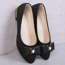 Load image into Gallery viewer, Single Shoe Women&#39;s Summer 2019 Korean Version Low-heeled Baitao Butterfly Knot Shoes Shallow Sequined Flat-soled Leisur14
