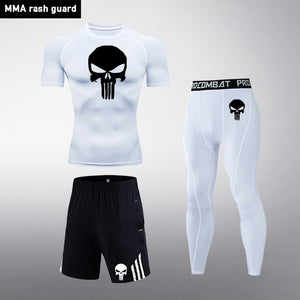 Men's full suit tracksuit Compressed clothes Sport Wear For Men Run Base layer set  Gym Jogging Suit Fitness Tights leggings 4XL