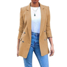 Load image into Gallery viewer, 2020 New Womens Casual Slim Blazer Fashion Office Ladies Coats Mid-long Suit Jacket Solid Buttons Female Outerwear Long Sleeve
