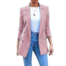 Load image into Gallery viewer, 2020 New Womens Casual Slim Blazer Fashion Office Ladies Coats Mid-long Suit Jacket Solid Buttons Female Outerwear Long Sleeve
