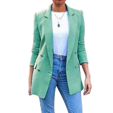 Load image into Gallery viewer, 2020 New Womens Casual Slim Blazer Fashion Office Ladies Coats Mid-long Suit Jacket Solid Buttons Female Outerwear Long Sleeve
