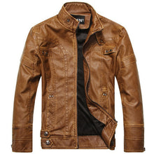 Load image into Gallery viewer, New arrive brand motorcycle leather jacket men men&#39;s leather jackets jaqueta de couro masculina mens leather coats
