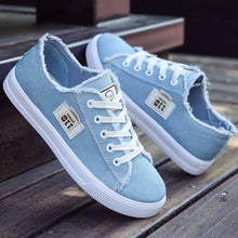 Load image into Gallery viewer, Women&#39;s shoes Flats Canvas shoes Girls Classic Fashion Designer Denim Sneakers for Women 2020 Spring/Autumn
