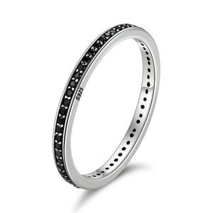 2020 TOP SALE Authentic 925 Sterling Silver 2 Colors Dazzling CZ Stackable Rings for Women Wedding Jewelry Mother Gift SCR114
