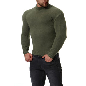 2020 New Sweater Men'S Solid Color Casual Male Sweater