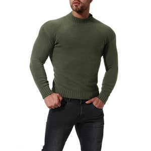 2020 New Sweater Men'S Solid Color Casual Male Sweater