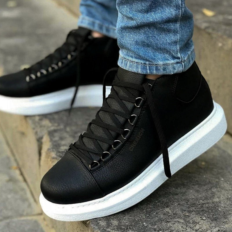 Men’s Chekich Black High Top shoes. Size 43 (10) Men main image 4