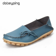 Load image into Gallery viewer, New Moccasins Women Flats 2019 Autumn Woman Loafers Genuine Leather Female Shoes Slip On Ballet Bowtie Women&#39;s Shoe Size 35-44
